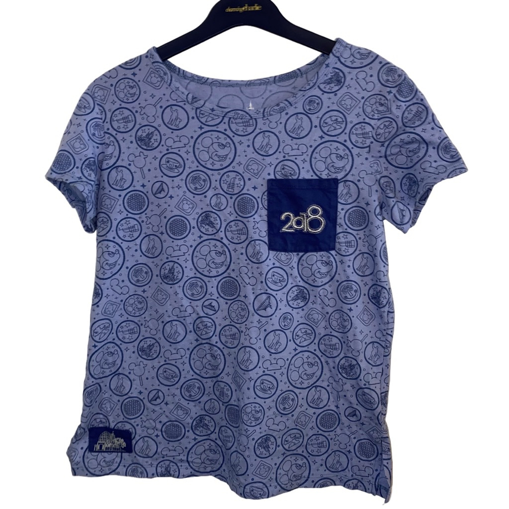 Women's Disney Parks Celebration T-Shirt Size M Blue